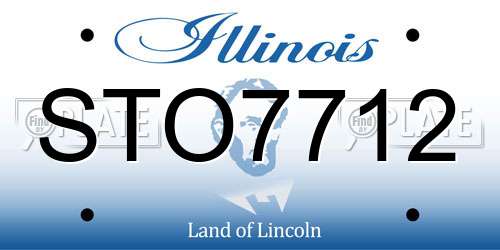 STO7712 Illinois License Plate