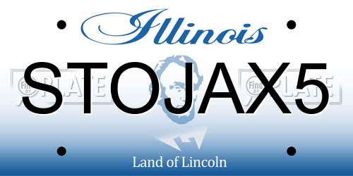 STOJAX5 Illinois License Plate