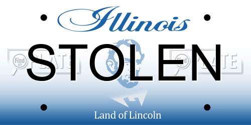 STOLEN Illinois License Plate
