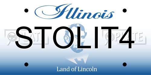 STOLIT4 Illinois License Plate