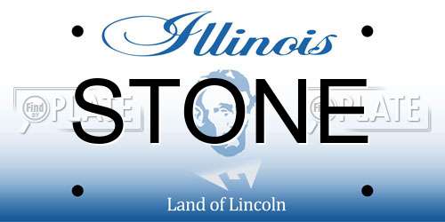 STONE Illinois License Plate