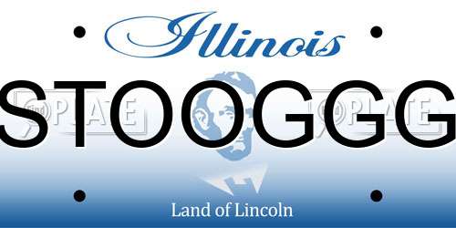 STOOGGG Illinois License Plate