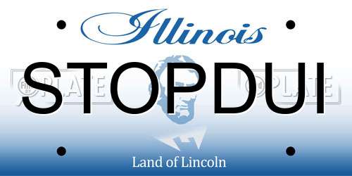 STOPDUI Illinois License Plate