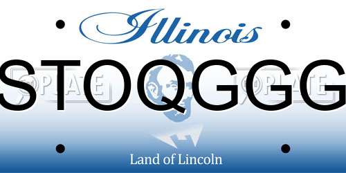 STOQGGG Illinois License Plate