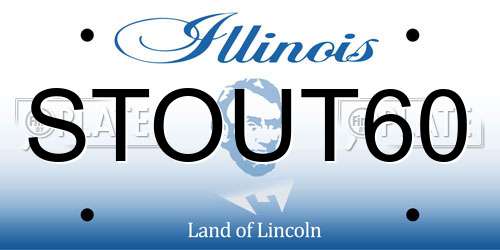 STOUT60 Illinois License Plate