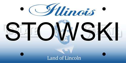 STOWSKI Illinois License Plate