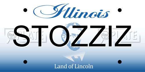 STOZZIZ Illinois License Plate
