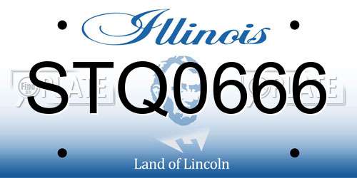 STQ0666 Illinois License Plate