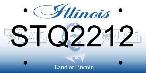 STQ2212 Illinois License Plate