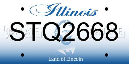 STQ2668 Illinois License Plate