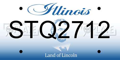 STQ2712 Illinois License Plate