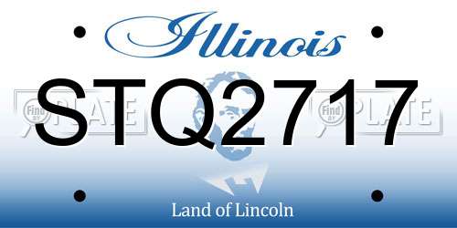 STQ2717 Illinois License Plate
