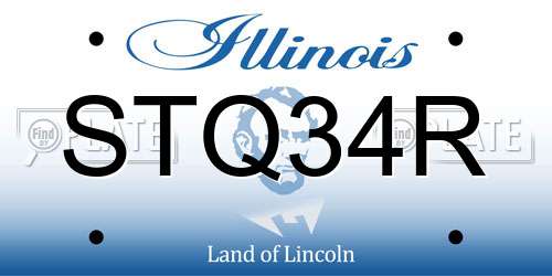 STQ34R Illinois License Plate