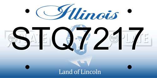 STQ7217 Illinois License Plate