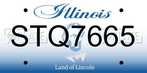 STQ7665 Illinois License Plate