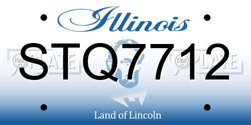 STQ7712 Illinois License Plate