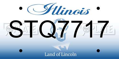 STQ7717 Illinois License Plate