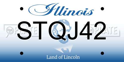 STQJ42 Illinois License Plate