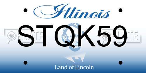 STQK59 Illinois License Plate