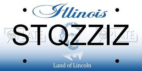STQZZIZ Illinois License Plate