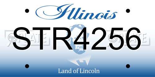STR4256 Illinois License Plate