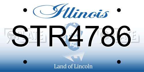 STR4786 Illinois License Plate