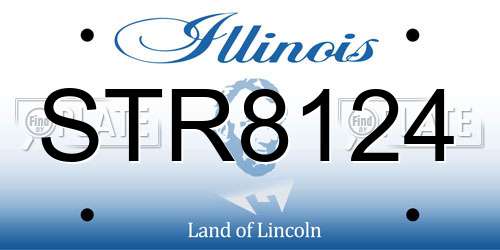 STR8124 Illinois License Plate