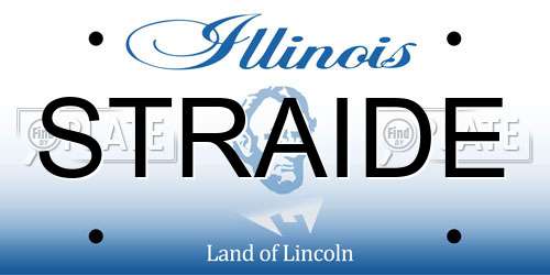 STRAIDE Illinois License Plate