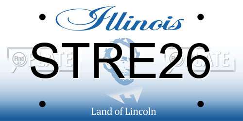 STRE26 Illinois License Plate