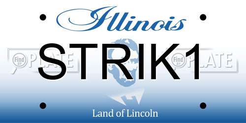 STRIK1 Illinois License Plate