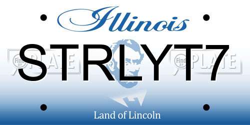 STRLYT7 Illinois License Plate