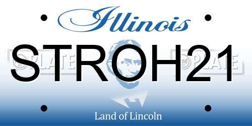 STROH21 Illinois License Plate