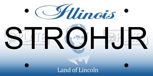 STROHJR Illinois License Plate