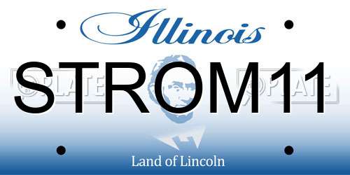 STROM11 Illinois License Plate