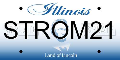 STROM21 Illinois License Plate