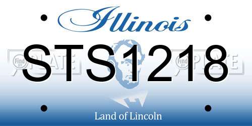 STS1218 Illinois License Plate