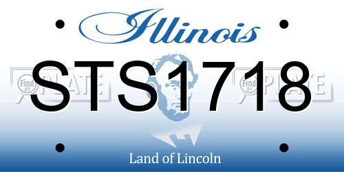 STS1718 Illinois License Plate