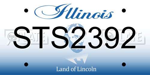STS2392 Illinois License Plate