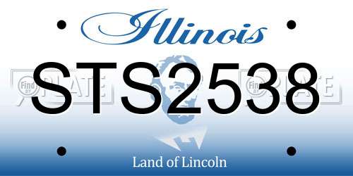 STS2538 Illinois License Plate