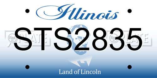 STS2835 Illinois License Plate
