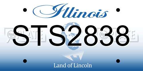 STS2838 Illinois License Plate