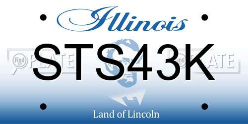 STS43K Illinois License Plate