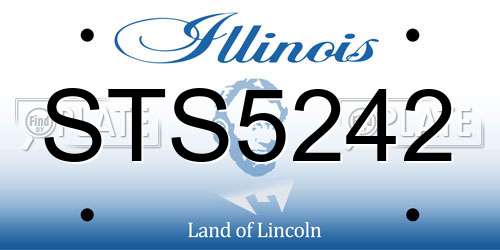 STS5242 Illinois License Plate