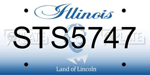 STS5747 Illinois License Plate