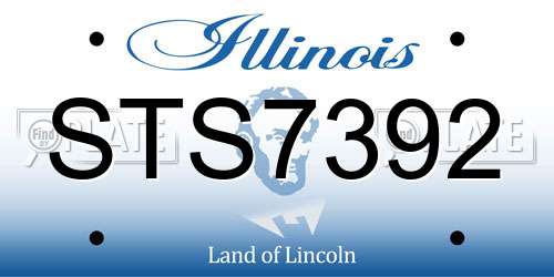 STS7392 Illinois License Plate