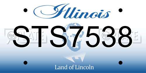 STS7538 Illinois License Plate