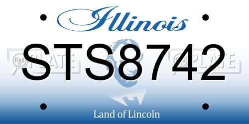 STS8742 Illinois License Plate