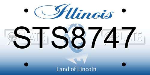 STS8747 Illinois License Plate