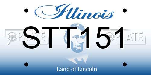 STT151 Illinois License Plate