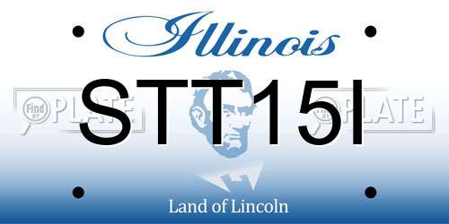 STT15I Illinois License Plate